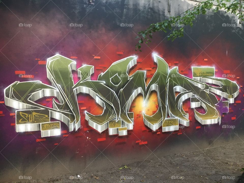 Graffiti on fire 