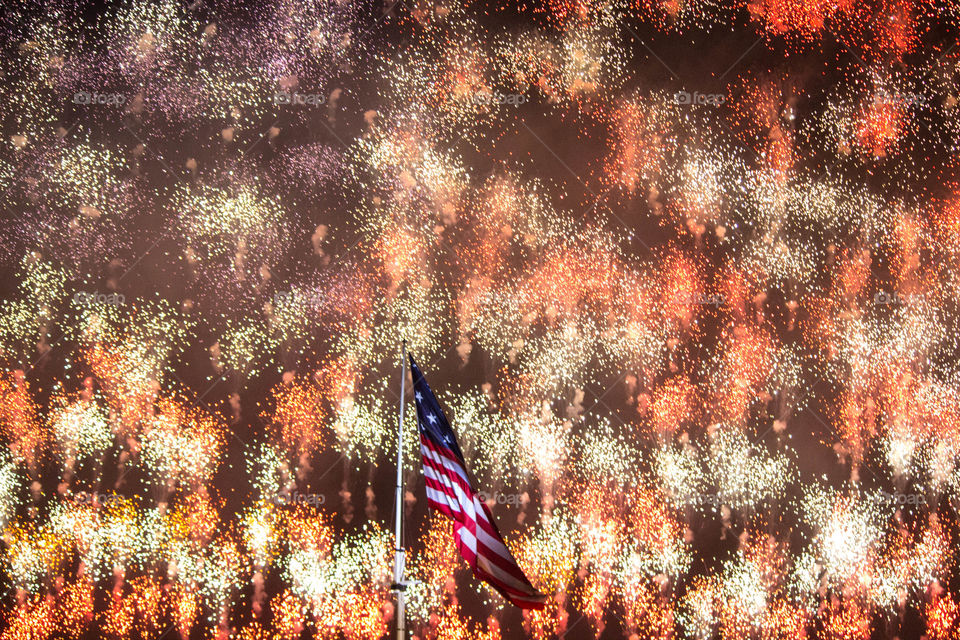 The American flag flies high over Fort McHenry on the 200 Anniversary of the Battle of Baltimore in 2014.  