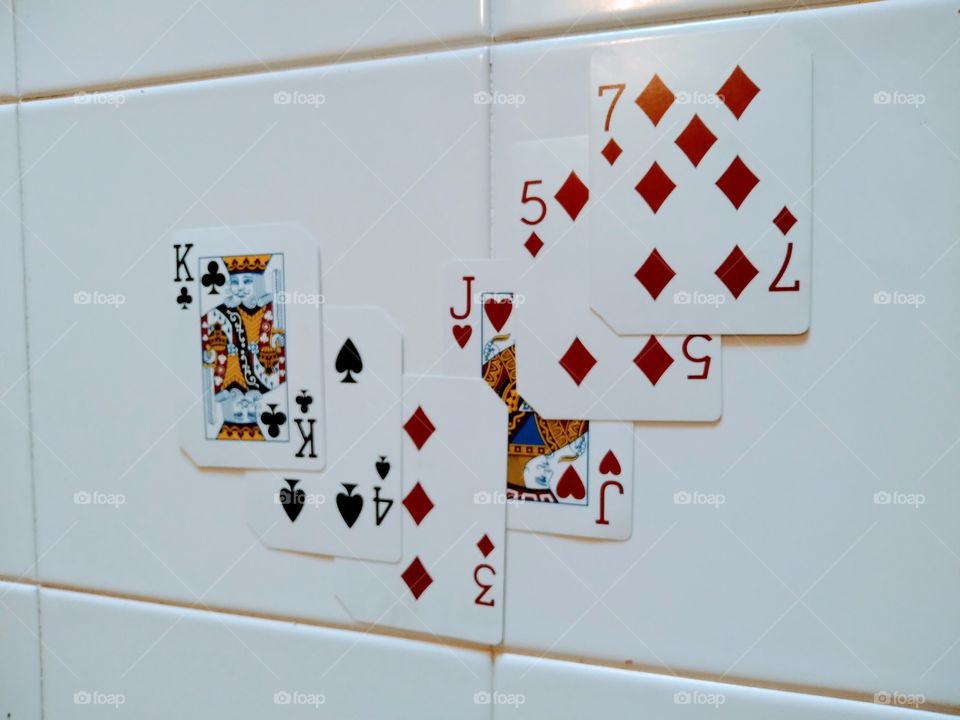 white tile cards