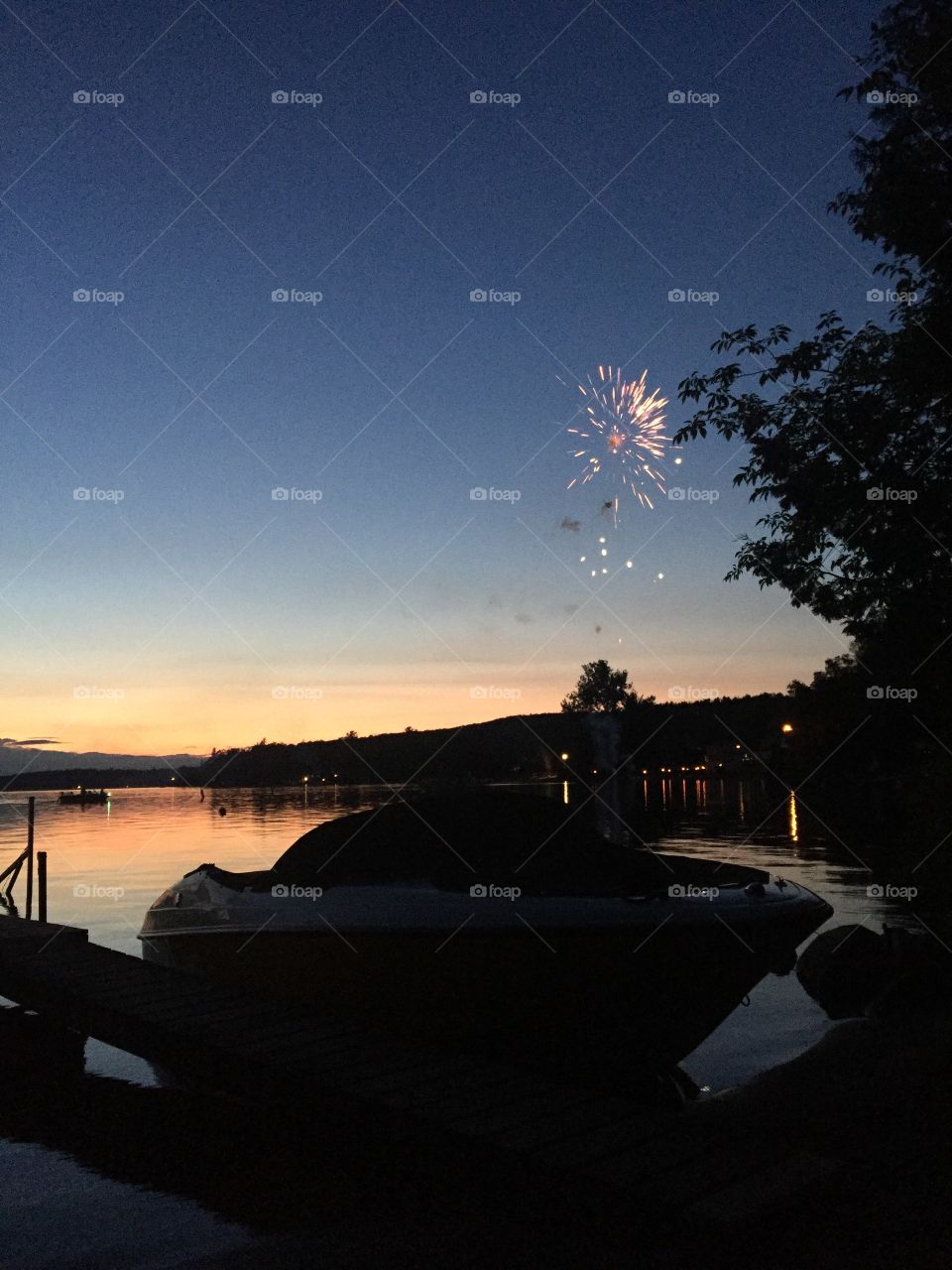 Fireworks on the Fourth of July 