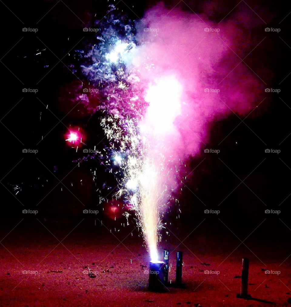 hot pink firework