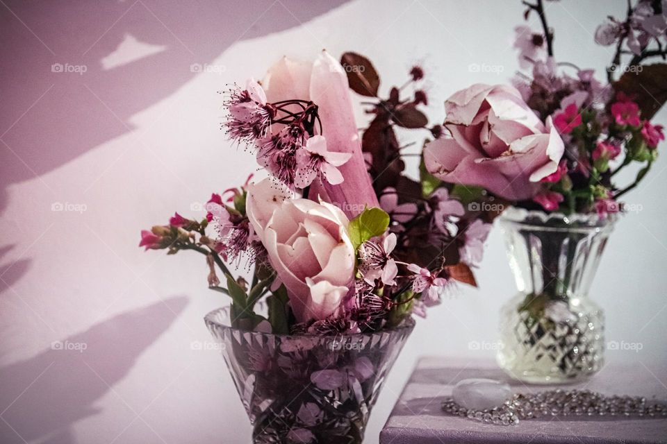 Spring floweres in a vase