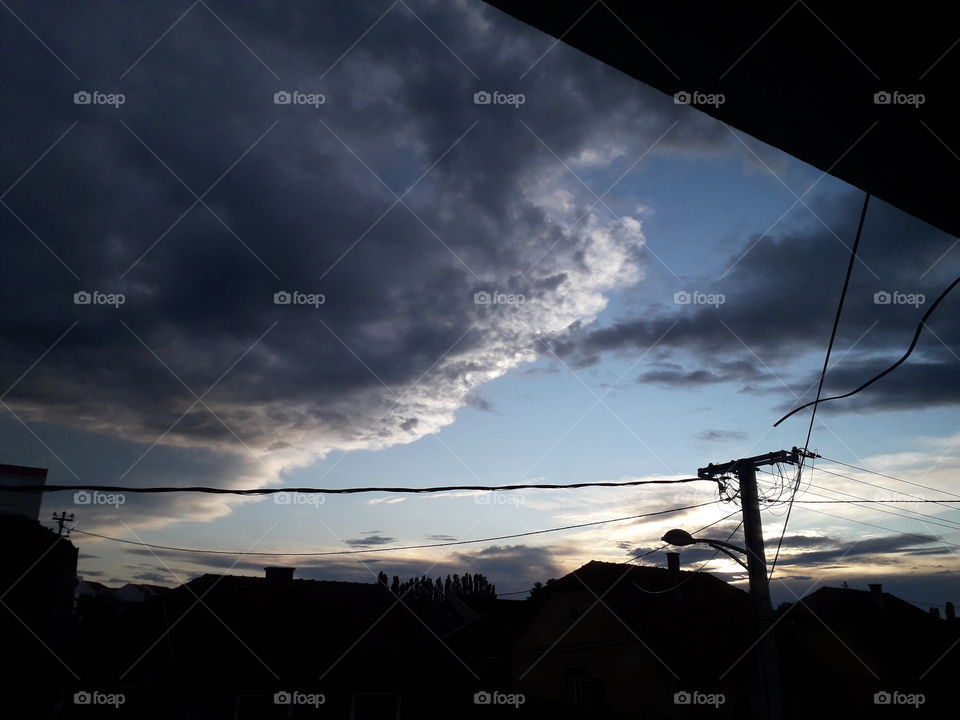 An interesting sky in Novi Sad, Serbia