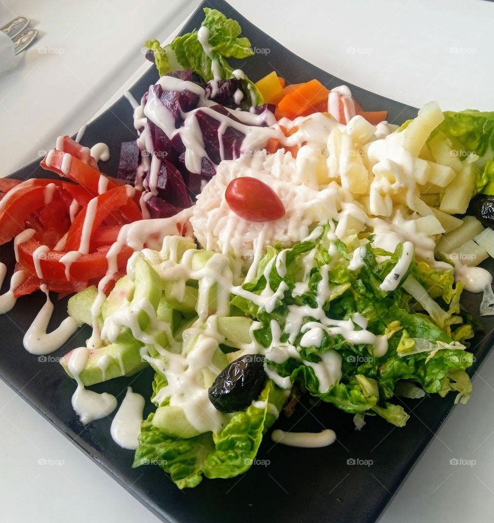 nice salad, healthy food, delicious plat