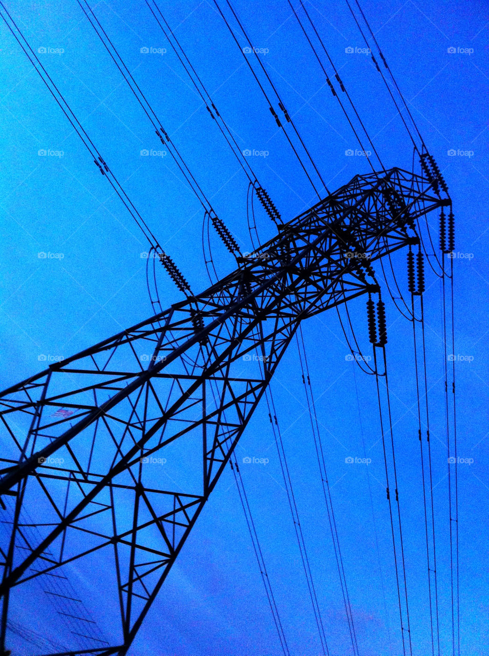 sky blue structure silhouette by king