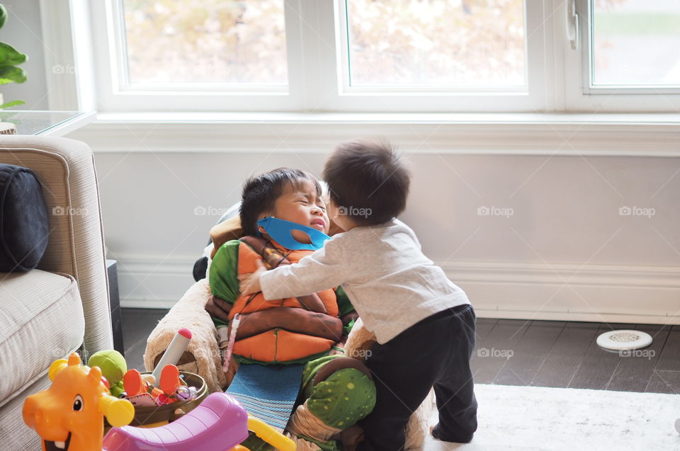 brothers playing rough