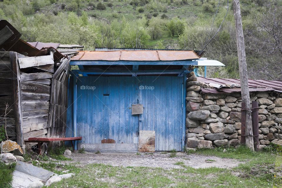Old abandoned house in mountain