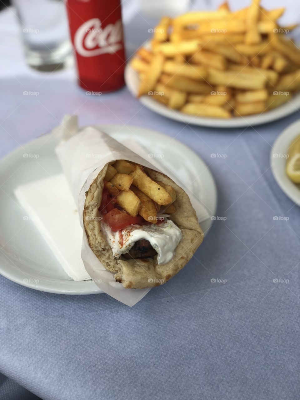 Ready to eat a Greek gyro 