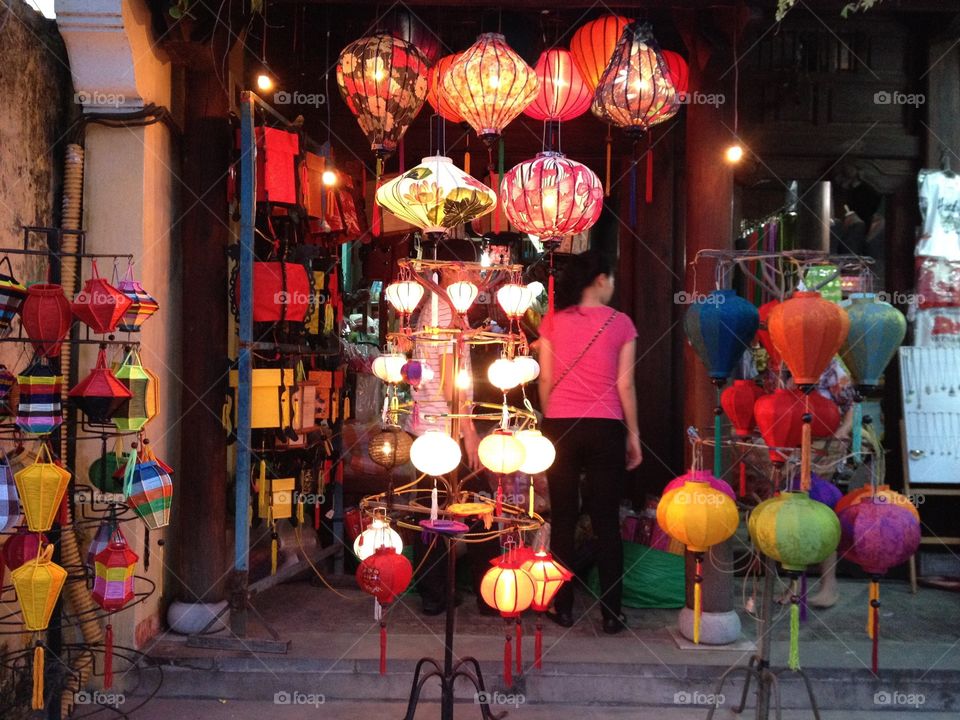 Beautiful and delicate lanterns shining in Hoi An, Vietnam
