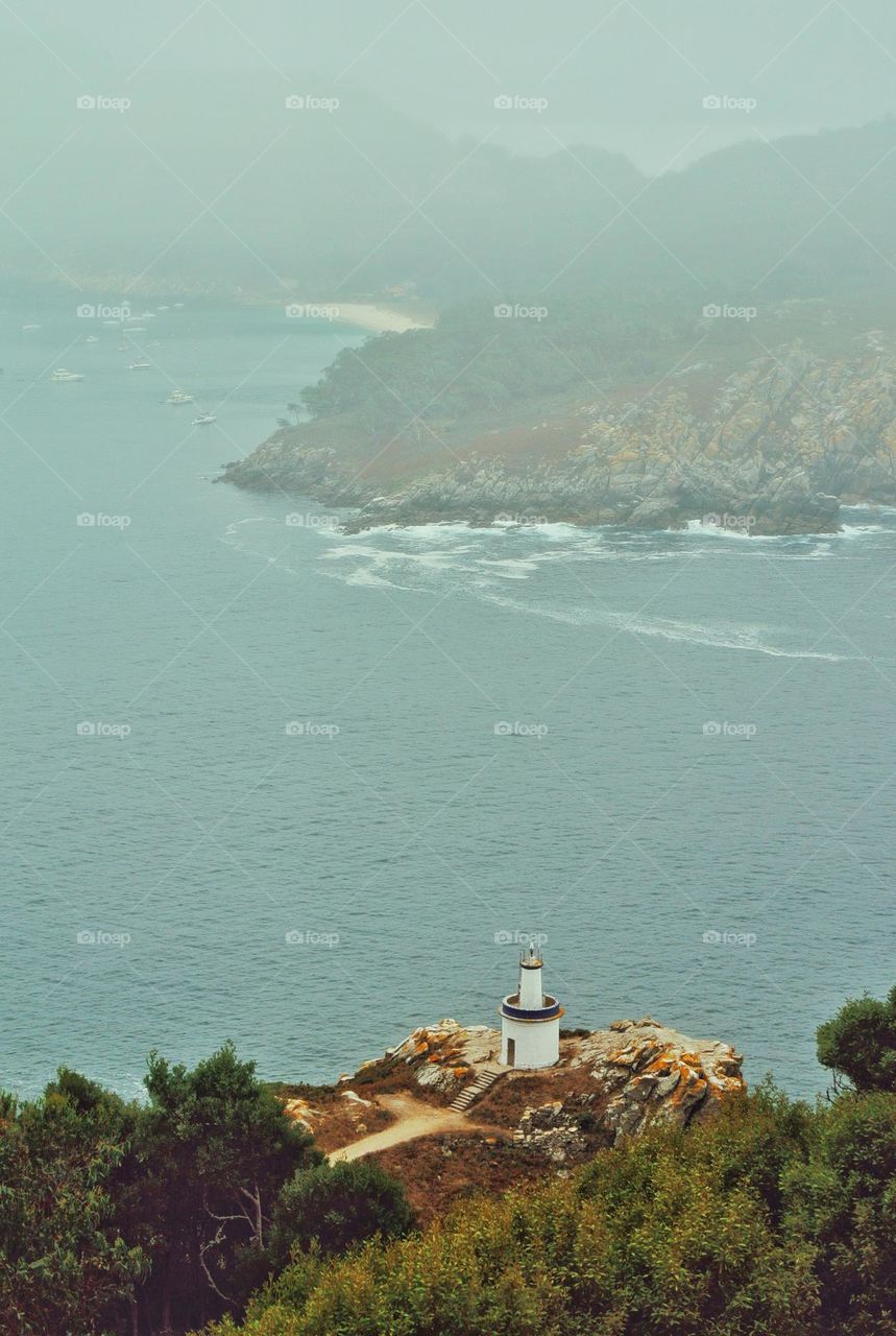 lighthouse in an island