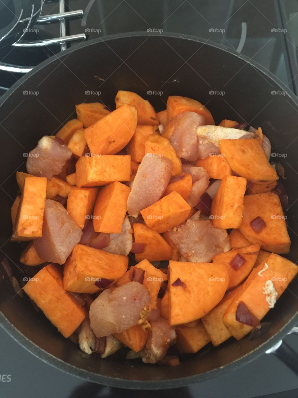 Chicken and sweet potato curry