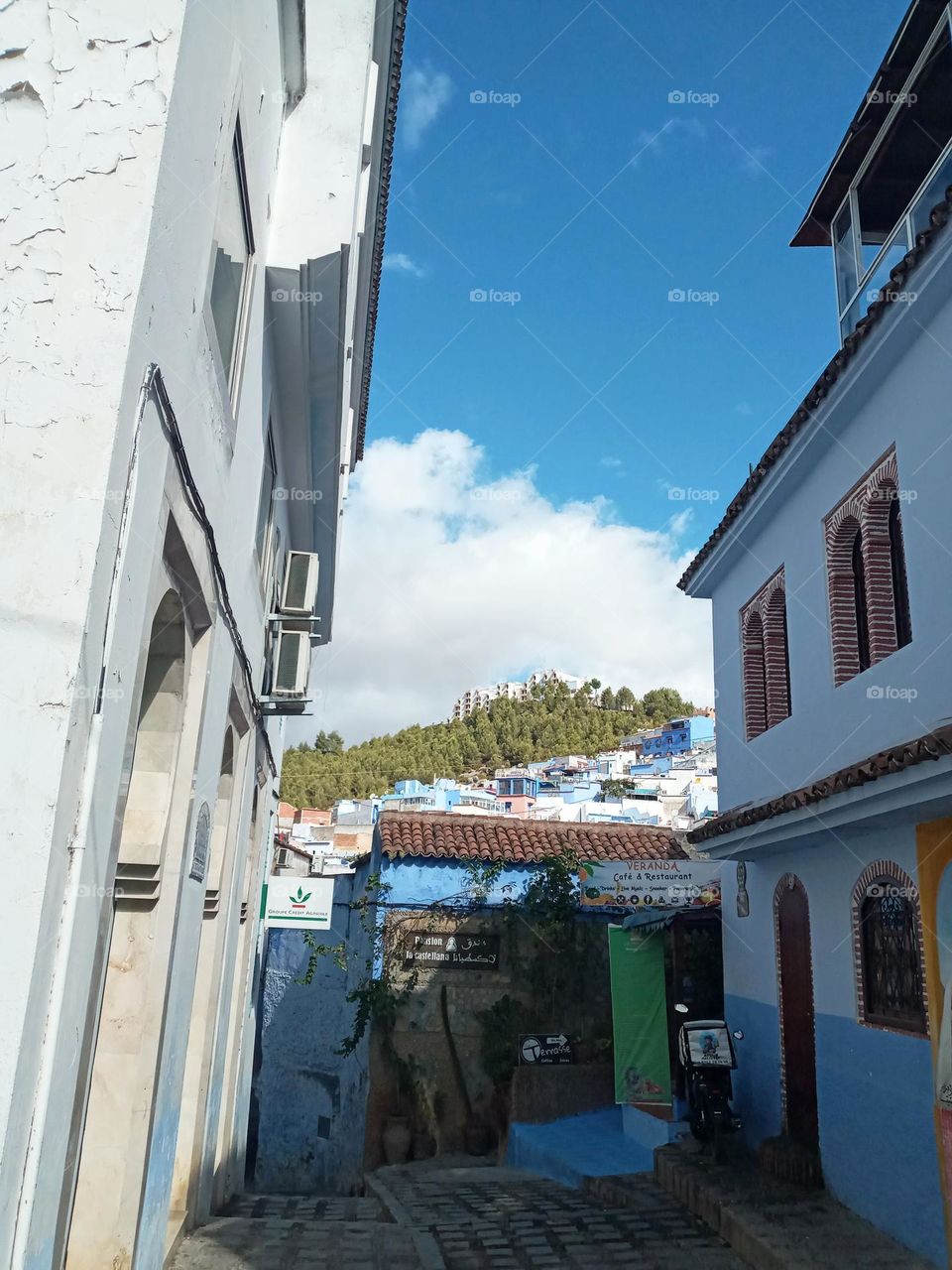 Portrait of chefchaouen city in morocco