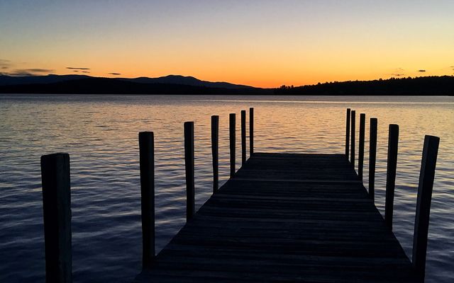 Scenic view of lake during sunrise
