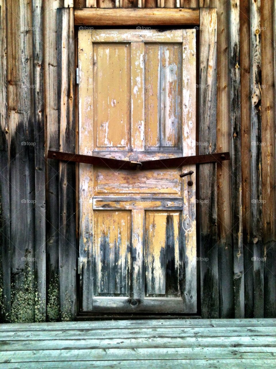 sweden yellow wood door by lenacarlsson