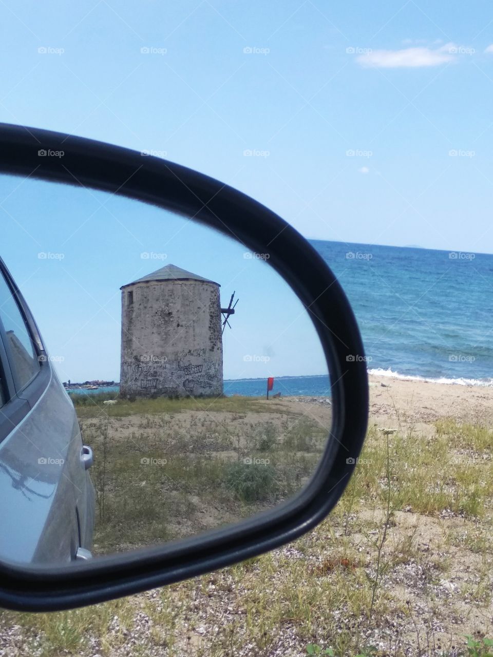 old windmill in Chalkidiki
