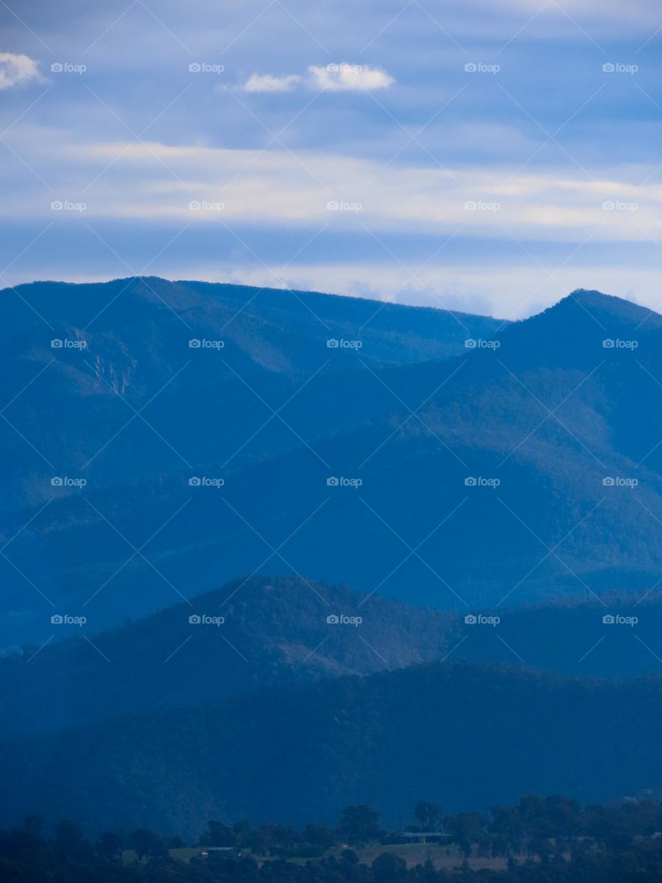 Blue mountain layers