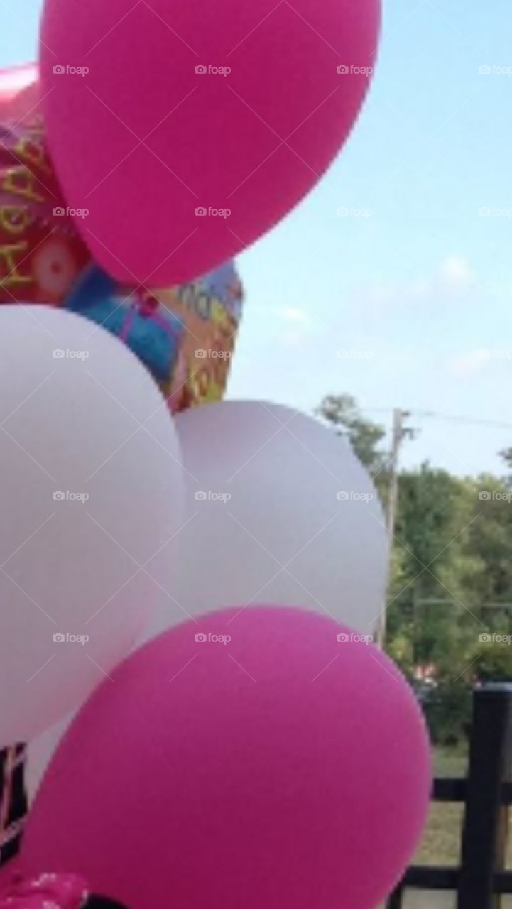 Pink balloons 