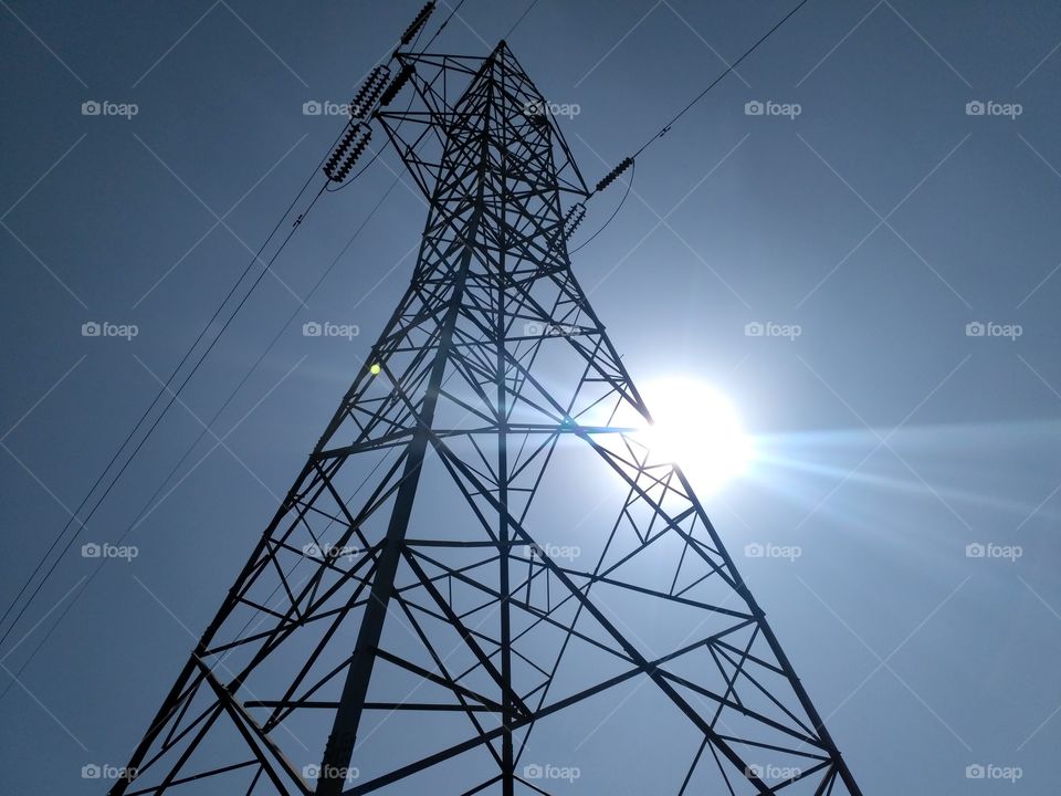 Electrical Transmission Poles / Electricity Poles / Power Poles / Sunlight / Afternoon / Sunny - day / Randomly Clicked......