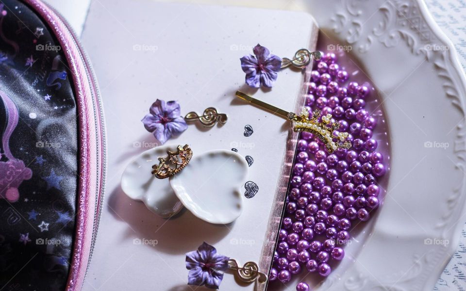 beads book diary sailormoon violet