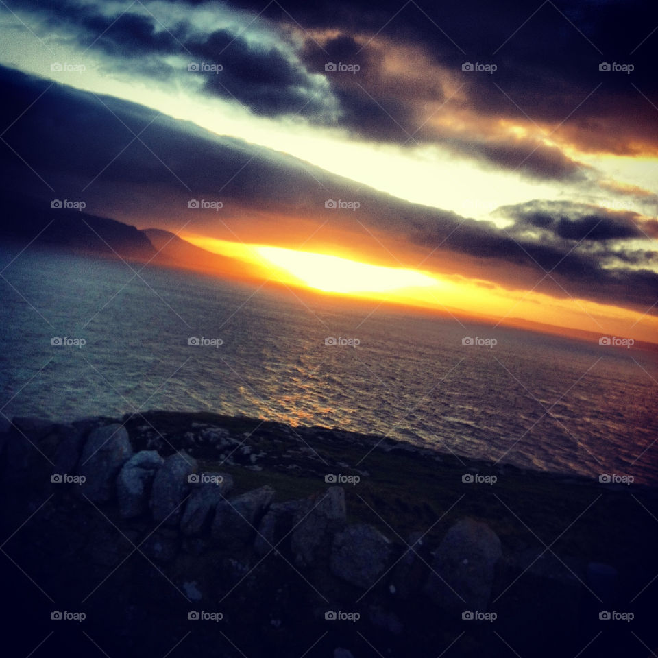 Sunset view from the cliffs