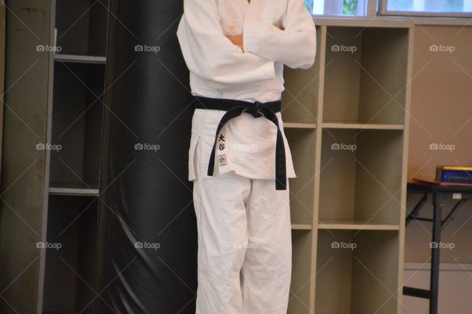 Lazy Judo Teacher Hanging Punching Bag