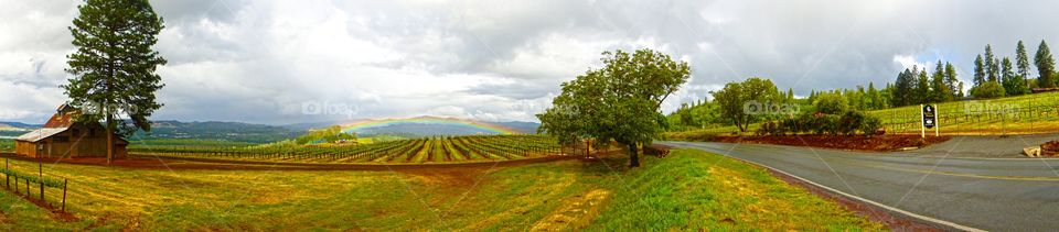 Panoramic Rainbow Winery. Lower Lake CA.