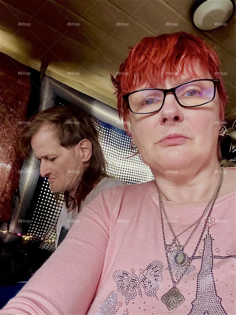 This is me, “Petra Schiller” a.k.a. “Maxine Firefox” a.k.a. “Maximiliane Feuerfuchs” all pretty in pink and partner “Timothy Trespas” aboard “Salvation”, the “28 ft 1969 Luhrs” cabin cruiser that we call home. 2024. Hypnotic Productions