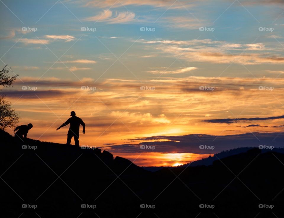 Sunset Beach silhouette 