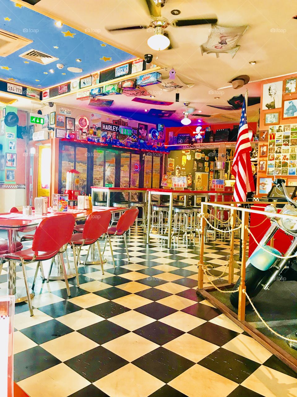 American Diner in Brighton 1950s America style grease United States retro USA vintage