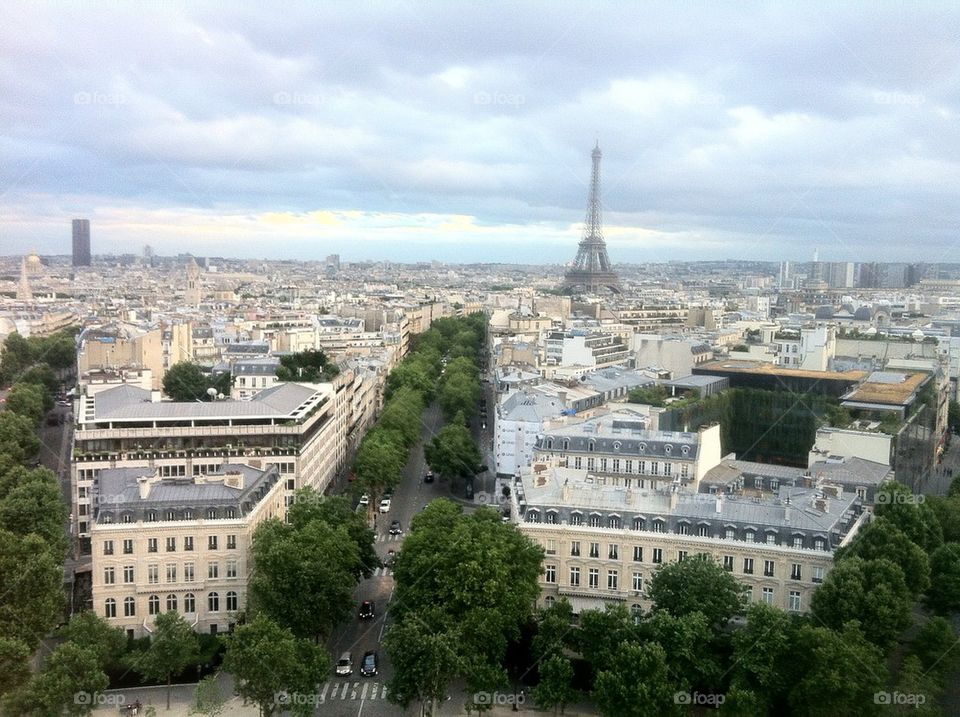 Paris, tour eiffel, france, panoramic view