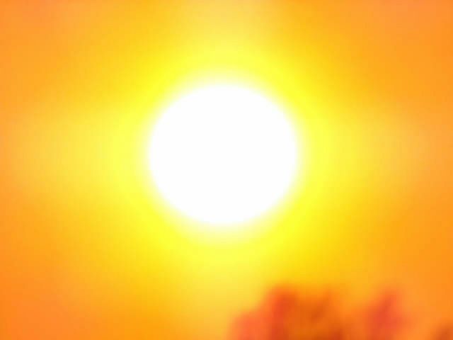 Close up of the sun