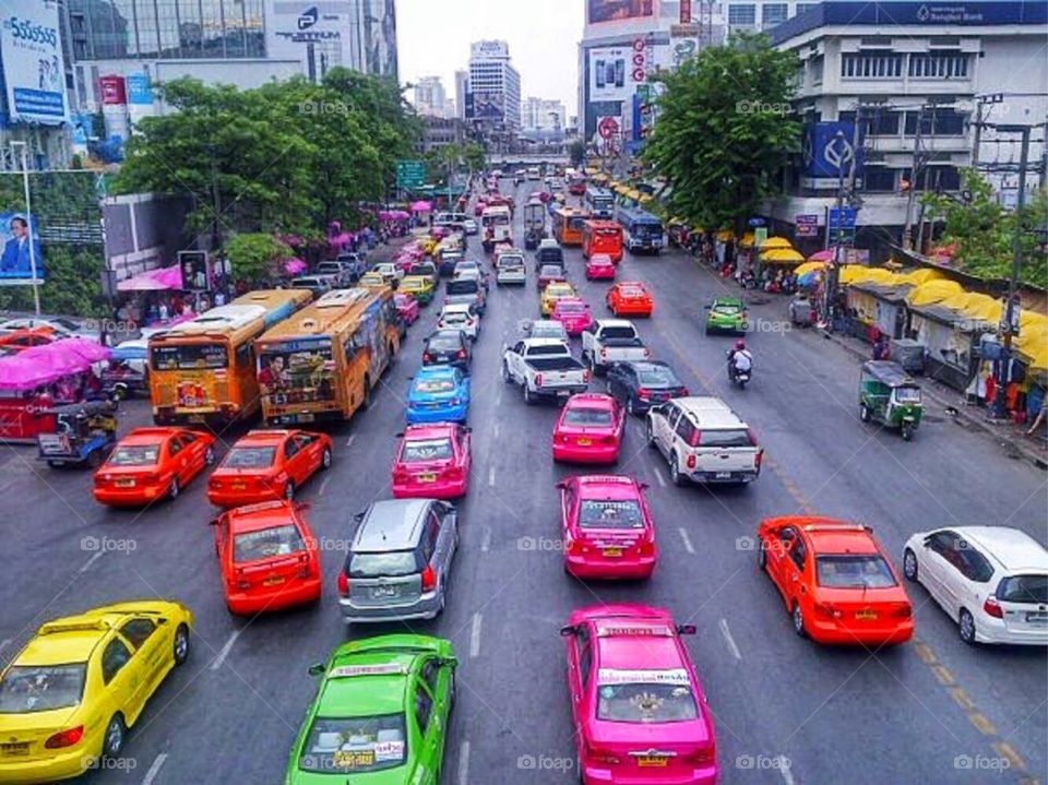 Colorful street in Thailand
