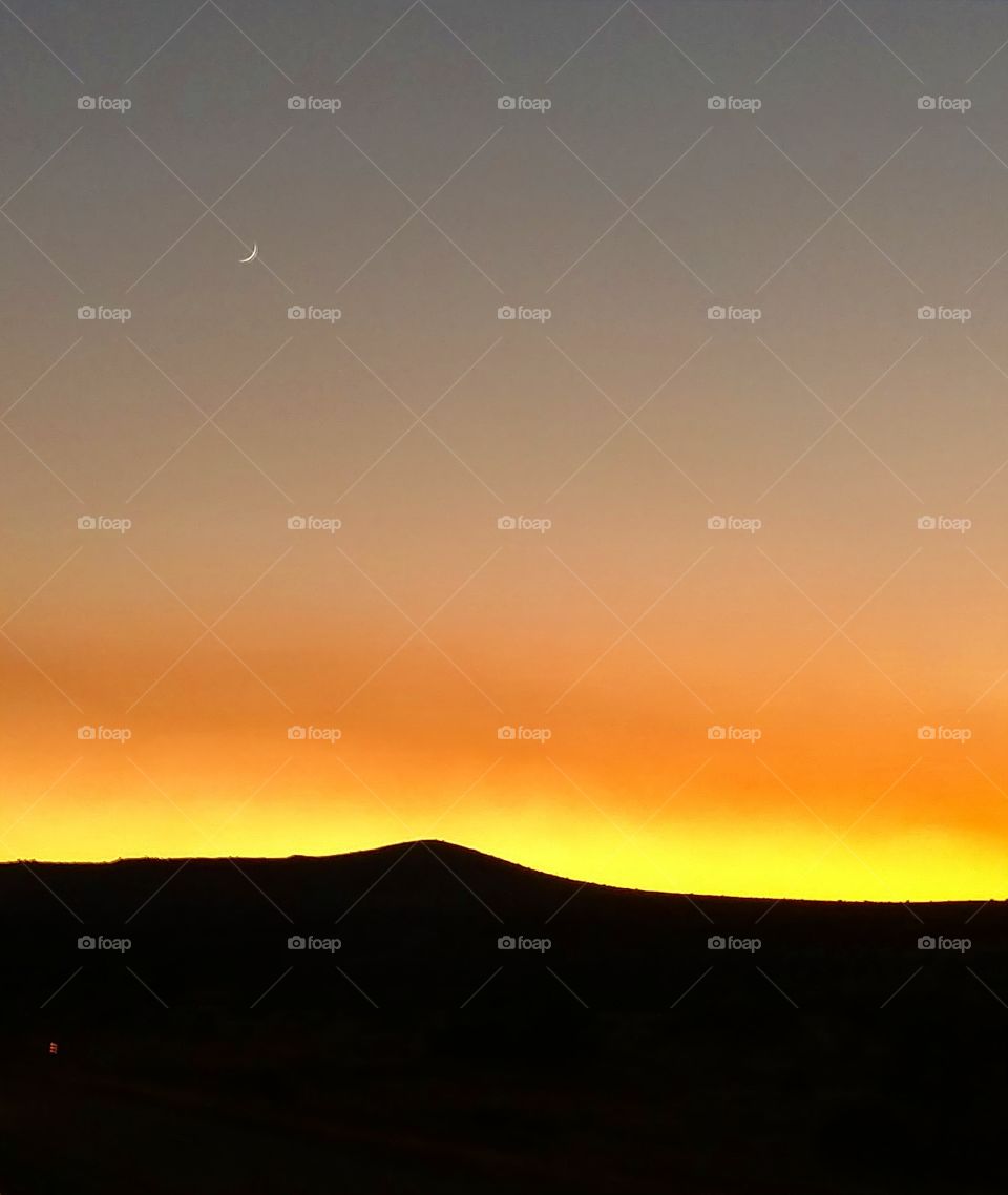 Sunset in the American Southwest Desert
