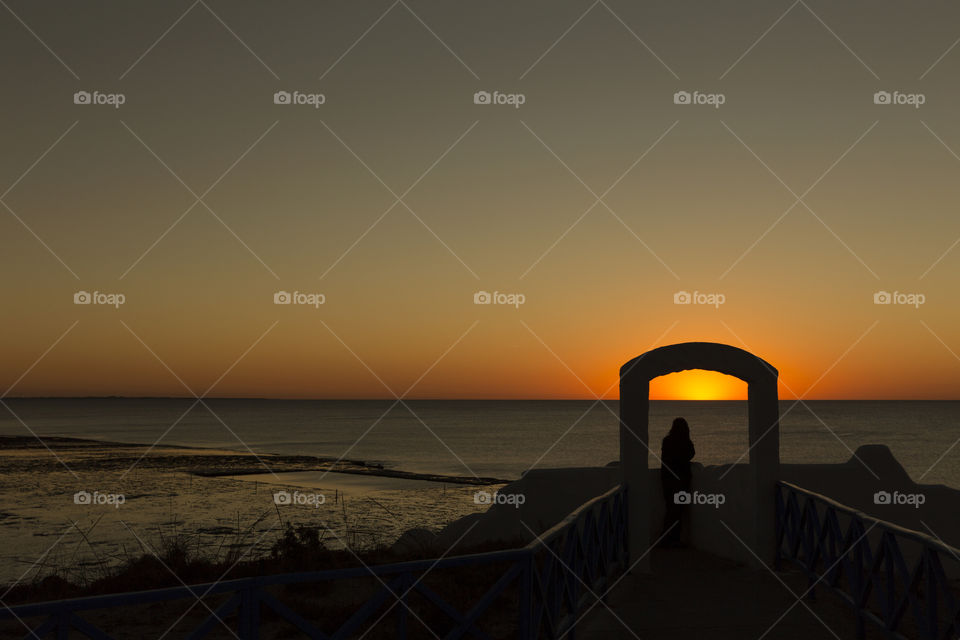 Sunset at the beach.