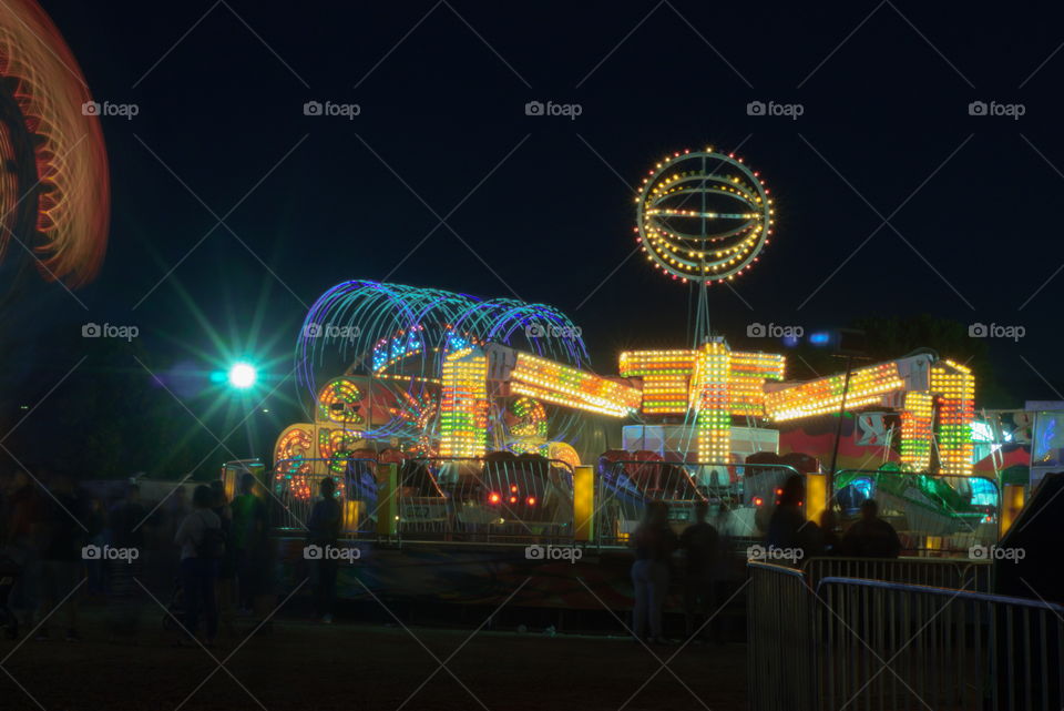 long exposure carnival night festival light motion