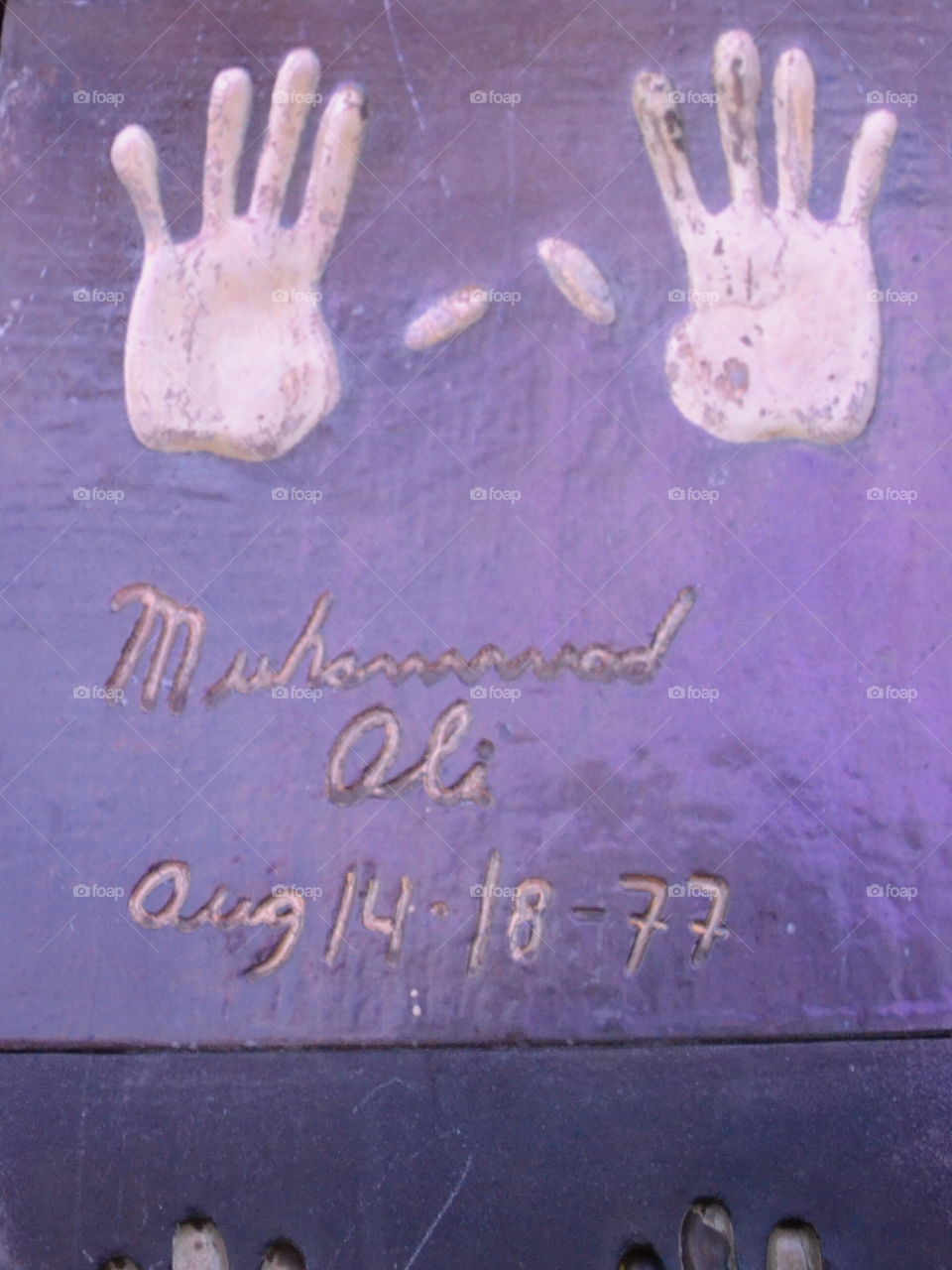 Muhammad ali hand prints