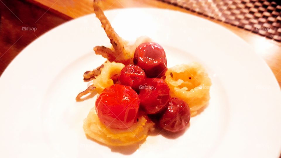 calamari with cherry peppers