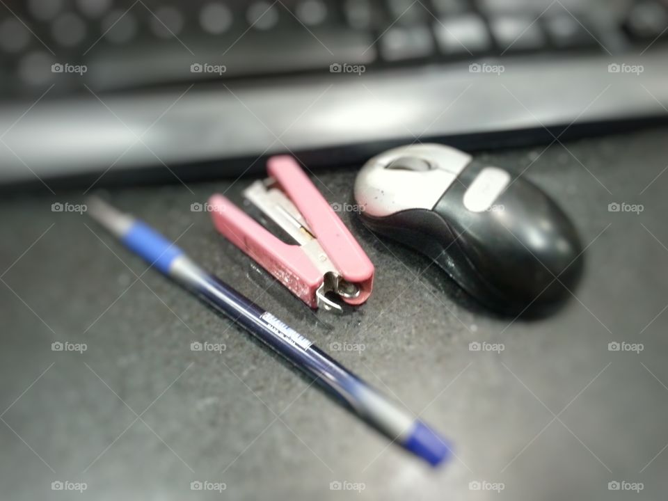 my desk. items