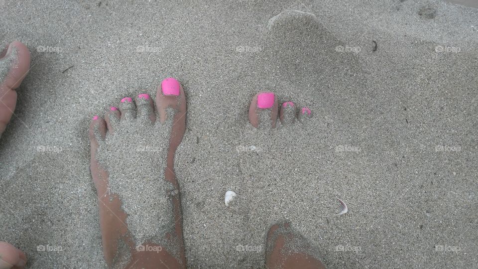 Beach, Sand, People, Foot, Seashore