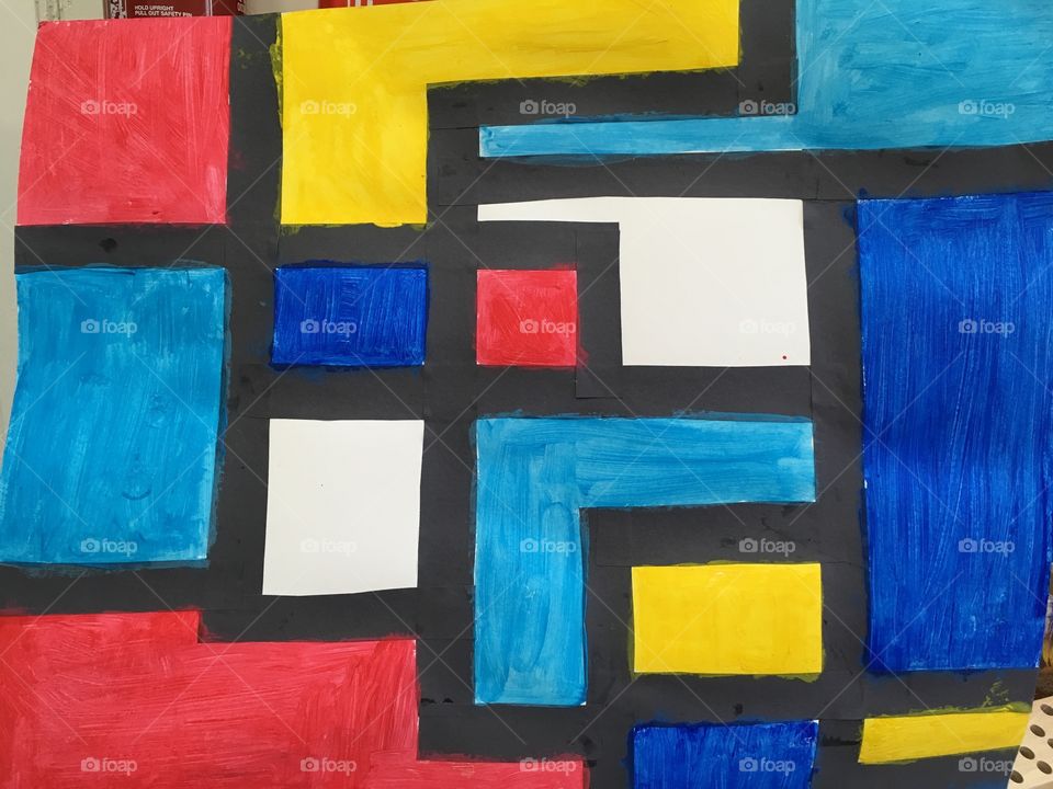 Geometric colours inspired by Mondrian 