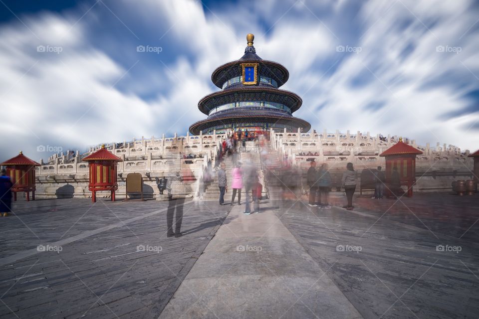 Tiantan The Temple of Heaven ( 天坛 ), is a medieval complex of religious buildings situated in the southeastern part of central Beijing. The complex was visited by the Emperors of the Ming and Qing dynasties for annual ceremonies of prayer to Heaven for good harvest. It has been regarded as a Taoist temple, although Chinese heaven worship, especially by the reigning monarch of the day, predates Taoism
