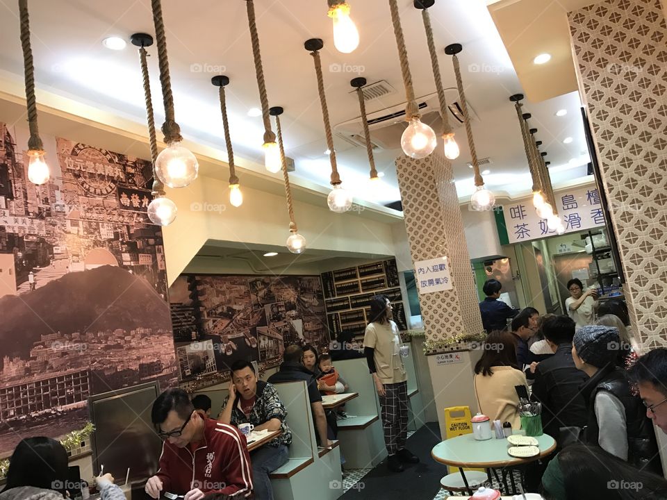Hong Kong cafe, traditional Hong Kong dinning, interior look