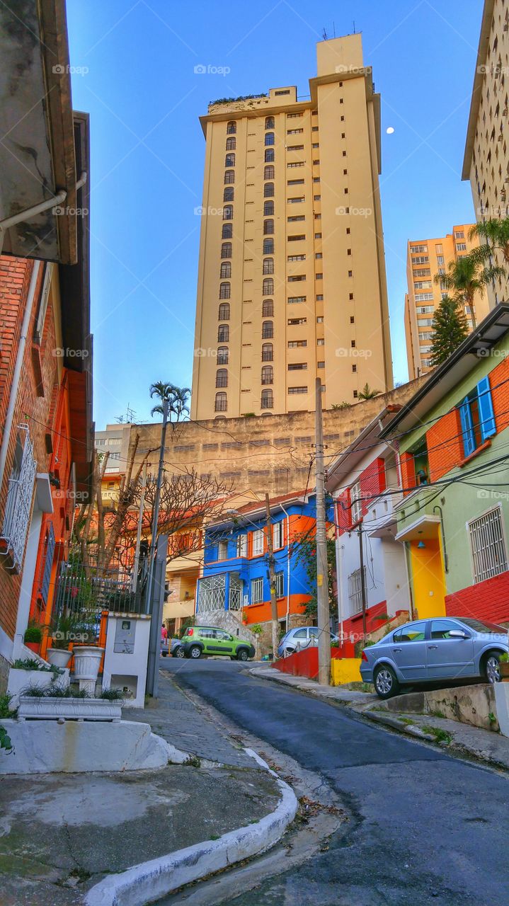 Amazing angle of a Italian neighborhood in Sao Paulo, called Bexiga.