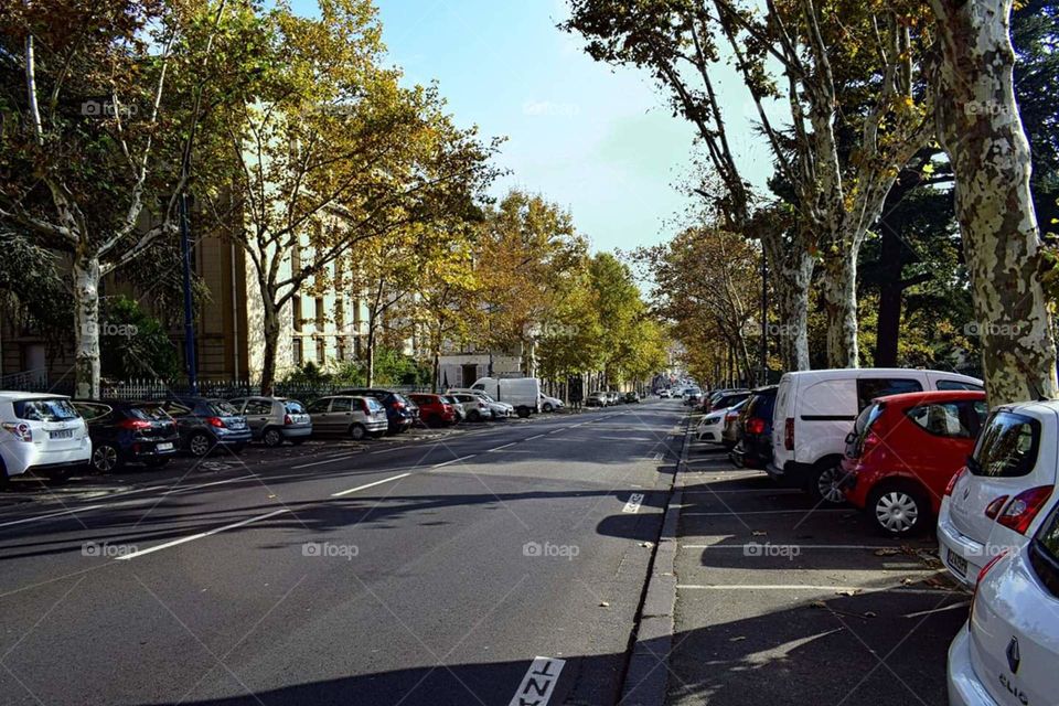 Avenue in Clermont-Ferrand in Auvergne France