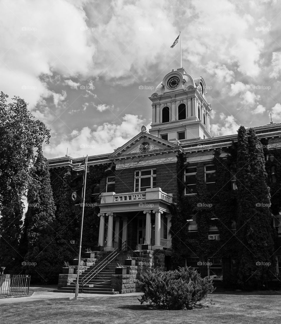 The historic Crook County Court House in Prineville in Central Oregon 