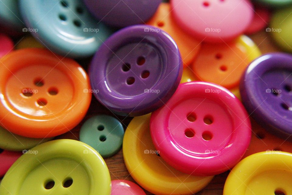 Big bright colorful buttons