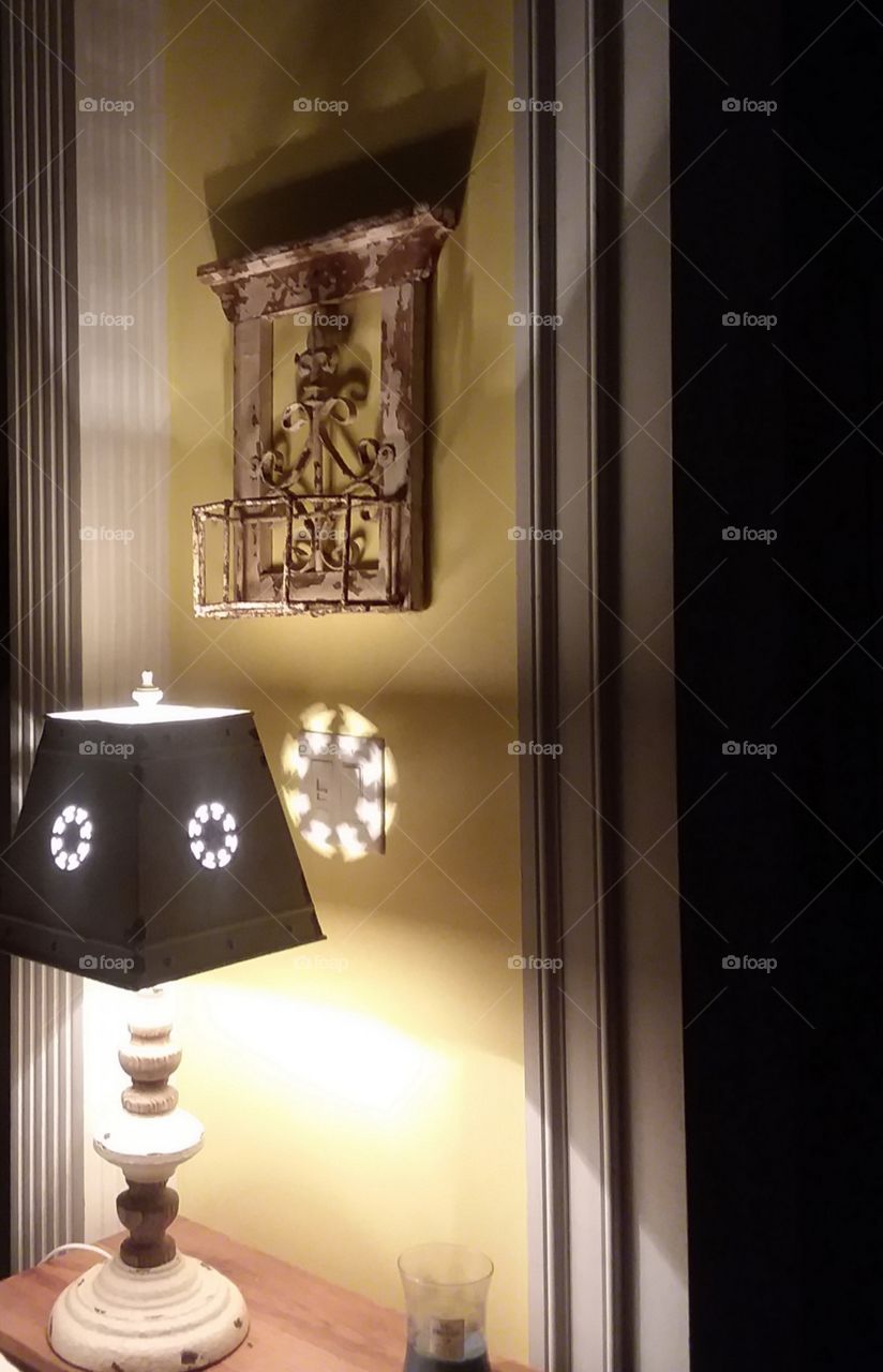 silhouettes and shadows lamp light