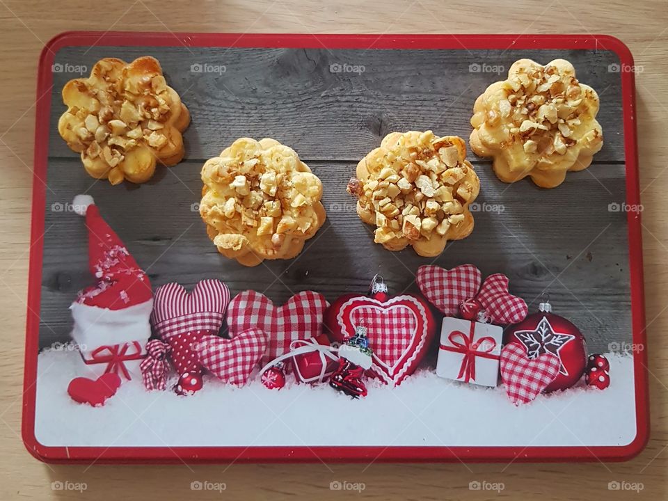 Homemade walnut Christmas cookies