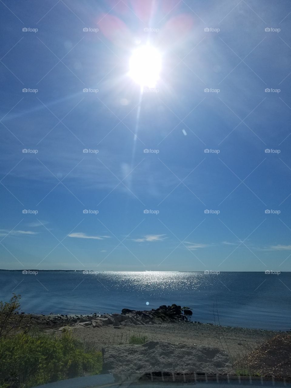 Sun, No Person, Landscape, Water, Beach