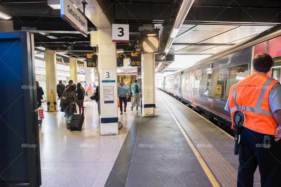 Gatwick trainstation London.